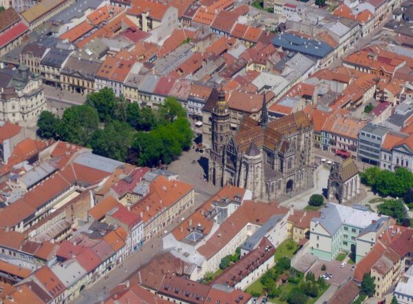 Košice vyhliadkový let Dóm sv. Alžbety centrum