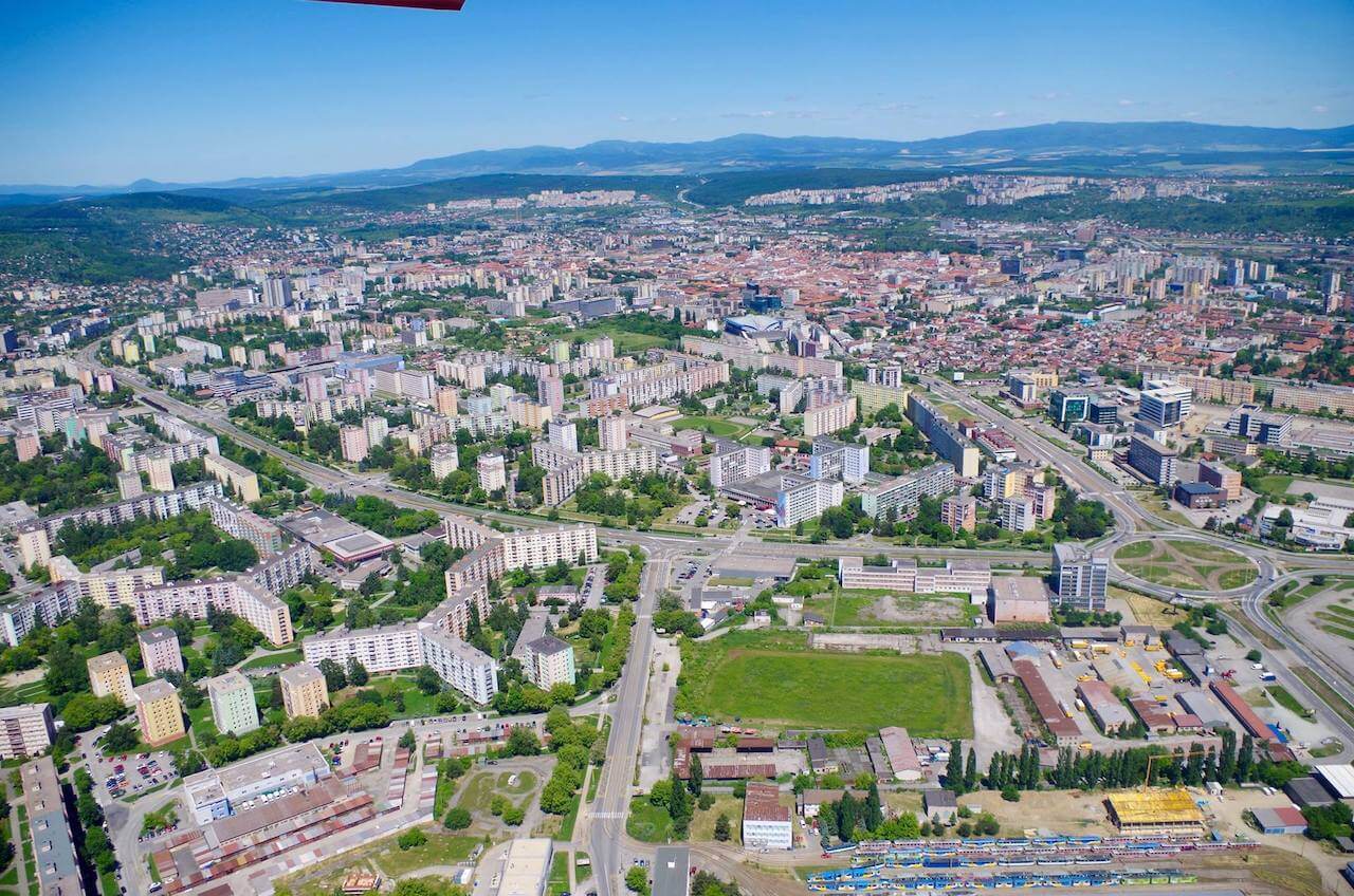 Košice vyhliadkový let ponad Košice