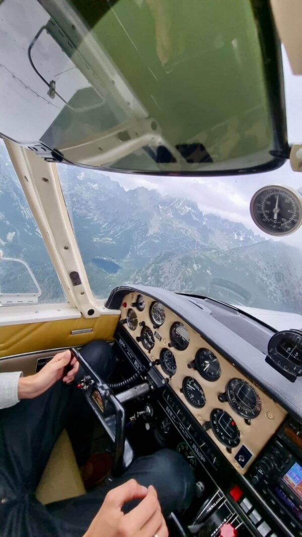 vyhliadkový let tatry z lietadla piper